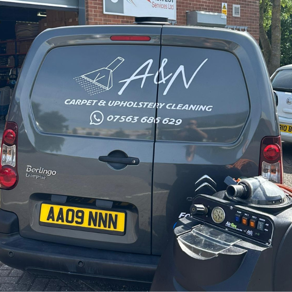 A&N cleaning van and professional carpet cleaning equipment